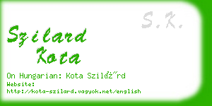 szilard kota business card